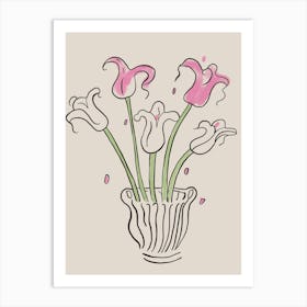 Tulips In A Vase Art Print