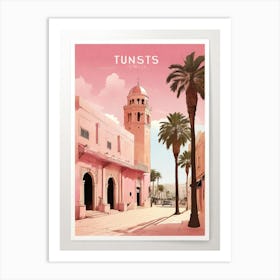 Tunisian travel bag in antique pink 2 Art Print