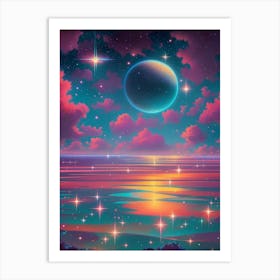 Fantasy Galaxy Ocean 3 Art Print