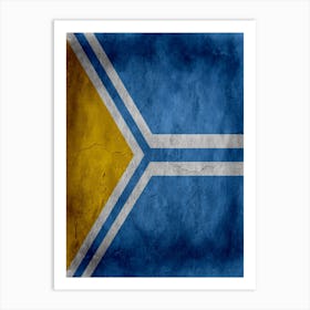 Tuva Flag Texture Art Print