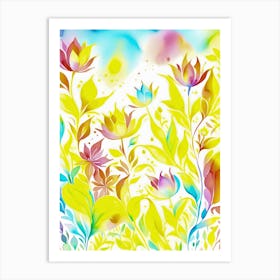 Watercolor Flowers 3 Art Print