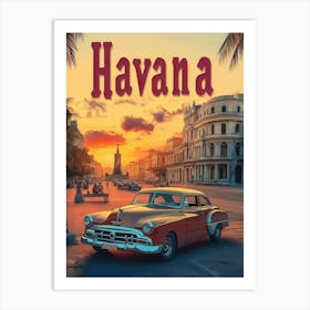 Aihrgdesign A Mid Century Modern Travel Poster For Havana Sho 6faf66c2 C2ac 4388 99d0 9f1727f040ab 0 Art Print