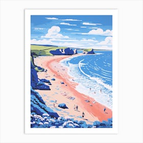 A Picture Of Barafundle Bay Beach Pembrokeshire Wales 4 Art Print