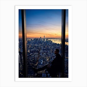 A Developer In Manhattan Casting An Eagle Eye View On The Citys Architectural Evolution With The M (4) Art Print