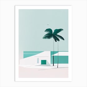 Andros Island Bahamas Simplistic Tropical Destination Art Print