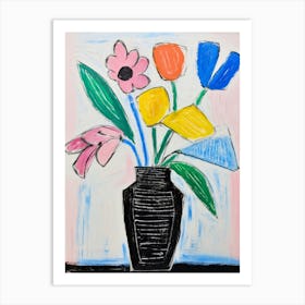 Flower Painting Fauvist Style Moonflower 2 Art Print