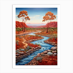 Default In The Heart Of An Australian Outback Landscape A Rive 0 (2) Art Print