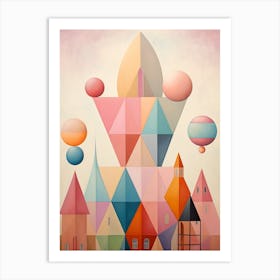 Whimsical Abstract Geometric Shapes 8 Art Print