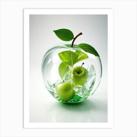 Apple In Glass Art Print