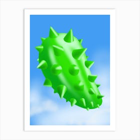 Digital Airbrush Nature - Cactus on Clouds 1 Art Print