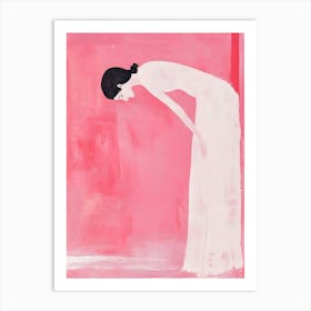 Woman In Pink 3 Art Print