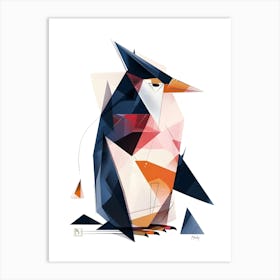 Penguin, Minimalism, Cubism Art Print