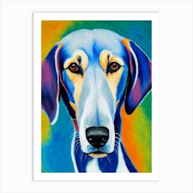 Saluki Fauvist Style Dog Art Print