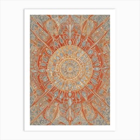 Coral Mandala Art Print