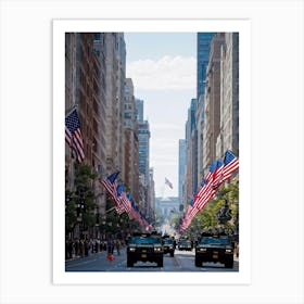 A Veterans Day Parade In The Heart Of An American City Jubilant Faces Lining The Sidewalks As Milit (5) Art Print