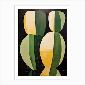 Modern Abstract Cactus Painting Ferocactus Cactus 2 Art Print