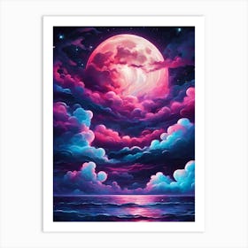 Full Moon In The Sky 2 Art Print