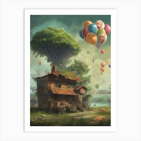 House In The Sky Art Print