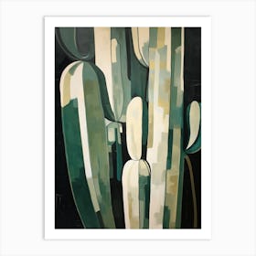 Modern Abstract Cactus Painting Trichocereus Cactus 1 Art Print