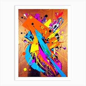 Flux Schnell Vibrant Abstract Art Featuring A Dynamic Arrangem 3 Poster