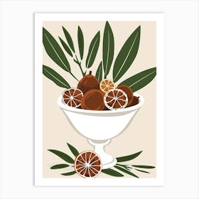 Olives And Oranges Art Print