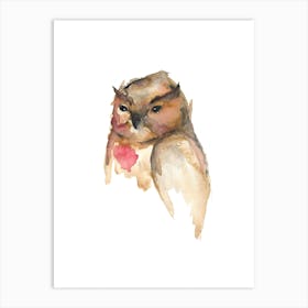 Serendipity Owl  Art Print