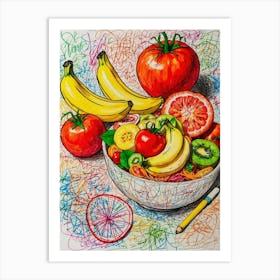 Fruit Bowl 3 Art Print