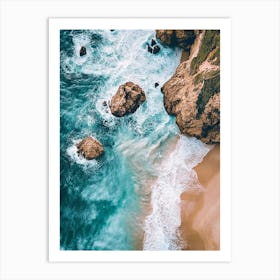 Aerial View Of A Beach 167 Art Print