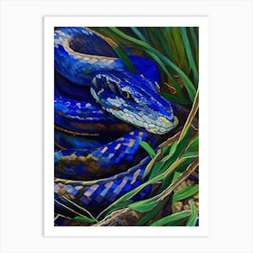 Texas Indigo Snake Painting Art Print