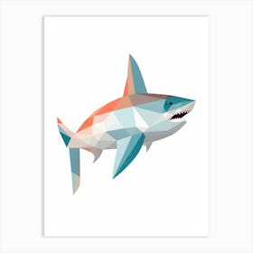 Minimalist Shark Shape 8 Art Print