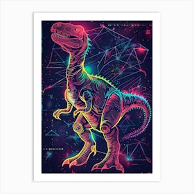 Futuristic Dinosaur Constellation Art Print