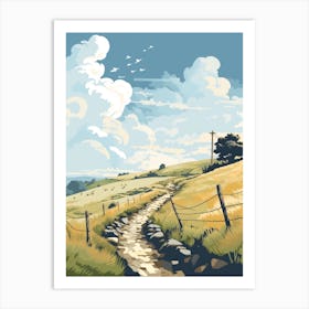 The Cotswold Way England 8 Hiking Trail Landscape Art Print