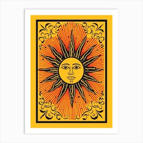 Bold Bright Sun Tarot Card Style 8 Art Print