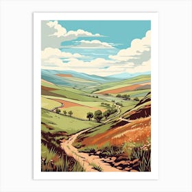 Pennine Way England 1 Vintage Travel Illustration Art Print