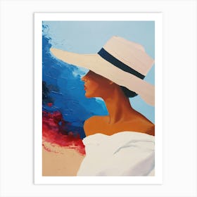 Woman In A Hat Art Print