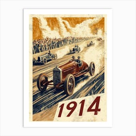 Aihrgdesign A Vintage Poster Of An Automobile Rally In 1914 F 80d40df9 36aa 4f23 Aa2f 70062039caa1 0 Art Print