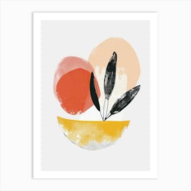 Golden Hues Beneath Atomic Grace Mid Century Style Art Print