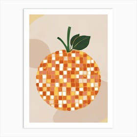 Orange Mosaic 17 Art Print