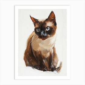Burmese Cat Painting 2 Art Print