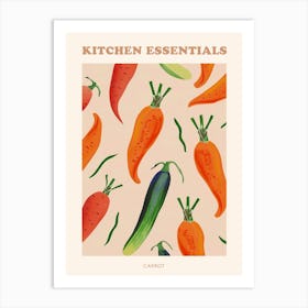 Carrots Pattern Illustration Poster 2 Art Print