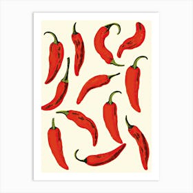 Red Hot Chilli Peppers Kitchen Art Print