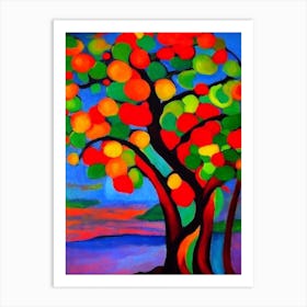 Atemoya 1 Fruit Vibrant Matisse Inspired Painting Fruit Art Print