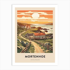 Devon Vintage Travel Poster Mortenhoe Art Print