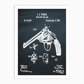 1889 Dan Wesson Pistol Art Print