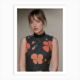 Dakota Johnson In Style Dots Art Print