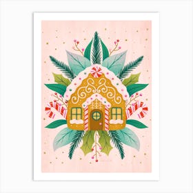 Gingerbread Cabin Art Print