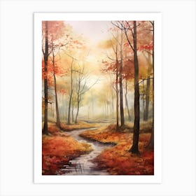 Autumn Forest Landscape The New Forest England 1 Art Print