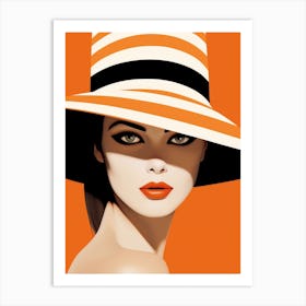 Woman In A Hat 39 Art Print