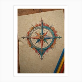 Compass 4 Art Print