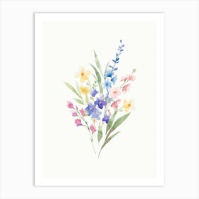 Watercolor Flowers 33 Art Print